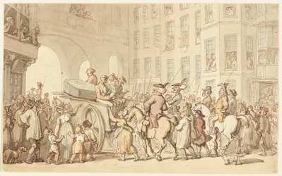 Escena de Londres: Malhechores en su camino a Tyburn