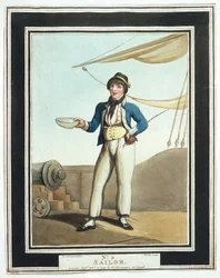 Marinero, en la época de Horatio Nelson (1758-1805), asignado a diversos trabajos según sus habilidades, algunos trabajaban en los mástiles cargados en el ala, otros en la cubierta superior, responsables del ancla, otros formaban parte del equipo de artill