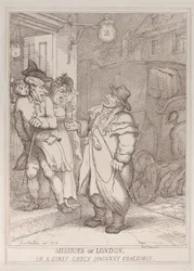 Miserias de Londres, o un cochero de alquiler grosero y descarado, 4 de junio de 1814