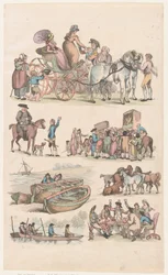 Placa 16, Contornos de figuras, paisajes y ganado...para el uso de los aprendices, 1 de junio de 1790