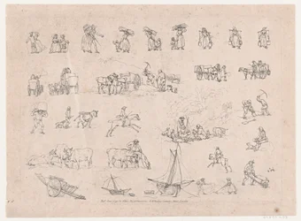 Placa 2, Contornos de figuras, paisajes y ganado... para el uso de los aprendices, 1 de junio de 1790
