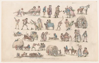 Placa 4, Contornos de Figuras, Paisajes y Ganado...para el Uso de los Aprendices, Ma..., 8 de marzo de 1790