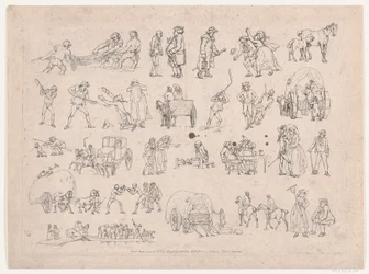 Placa 4, Contornos de Figuras, Paisajes y Ganado...para el Uso de los Aprendices, Ma..., 8 de marzo de 1790