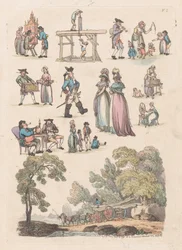 Placa 5, Contornos de figuras, paisajes y ganado... para el uso de los aprendices, junio 18, 1790