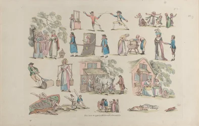 Placa 8, contornos de figuras, paisajes y ganado... para el uso de los aprendices, 20 de junio de 1790