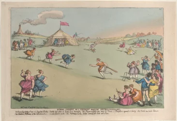 Deportes rurales o un partido de cricket extraordinario, 10 de octubre de 1811