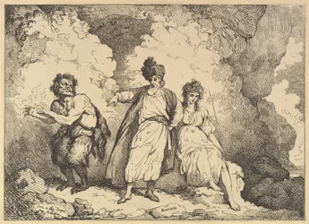 Escena de La Tempestad: Calibán, Próspero y Miranda, [1783-87] reeditado en 1801