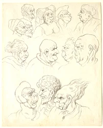 Estudios de cabezas grotescas