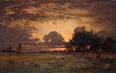 Atardecer sobre la llanura de Barbizon