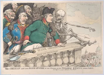 El Corso y Sus Sabuesos en la Ventana de las Tullerías Mirando Sobre París, 16 de abril de 1815