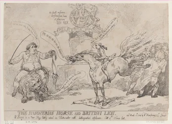 El caballo hanoveriano y el león británico, 31 de marzo de 1784