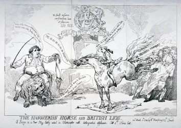 El Caballo Hanoveriano y el León Británico, 1784