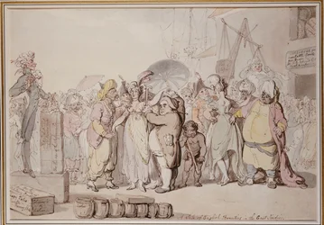 La venta de bellezas inglesas en las Indias Orientales, c.1810