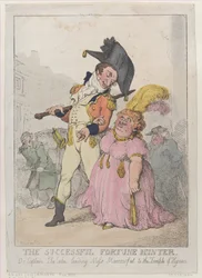 El Cazador de Fortunas Exitoso, o el Capitán Shelalee Liderando a la Srta. Marrowfat, [1802], reeditado 1812