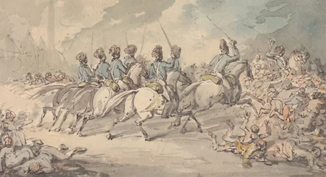 The Surrey Fencibles Dispersing the Rioters in St George