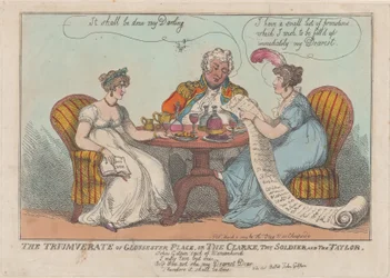 El triunvirato de Gloucester Place, o El clérigo, El soldado y El sastre, 1809
