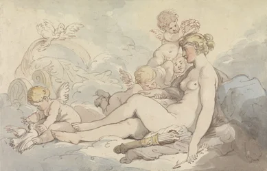 Venus coronada por Cupido