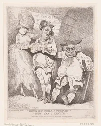 ¿Hacia dónde debo girar? ¿Cómo puedo decidir?, ca. 1780