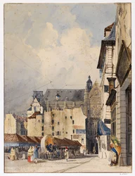La rue des Prouvaires y la iglesia de Saint-Eustache