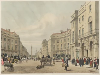 Londres tal como es: Regent Street, mirando hacia la Columna del Duque de York