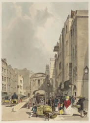 Londres tal como es: Temple Bar, desde el Strand