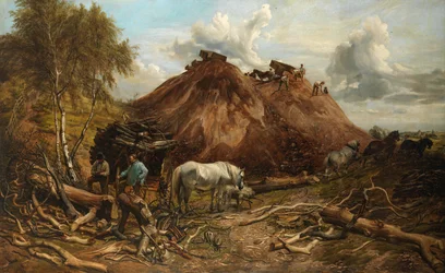 Despejando el bosque para el camino de hierro