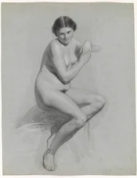 Desnudo femenino sentado