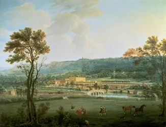 Vista de Chatsworth desde el suroeste
