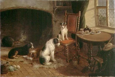 Interior con perros