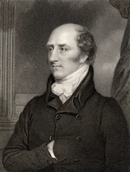 George Canning, Primer Ministro, grabado por W. Holl, de 