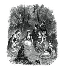 Escena de la introducción a El Decamerón de Giovanni Boccaccio, 1833
