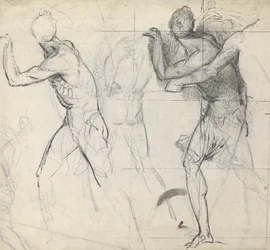Boceto de figuras clásicas en acción