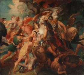Los horrores de la guerra, boceto para el mural de Burghley House