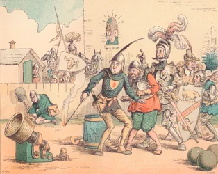 La introducción de la artillería, c1884