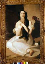 Retrato de Mary Ann Paton (Mrs Wood) (1802-1864) cantante inglesa. Pintura de Thomas Sully.
