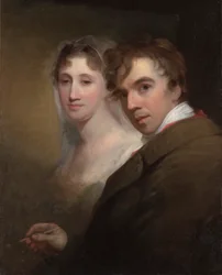 Autorretrato del artista pintando a su esposa (Sarah Annis Sully)