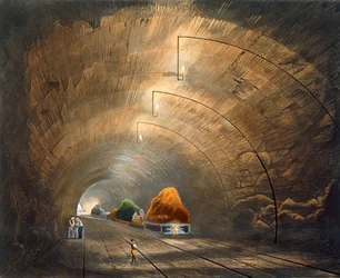 El túnel, Ferrocarril de Liverpool y Manchester, 1833