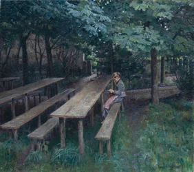 Jardín del restaurante en Dachau