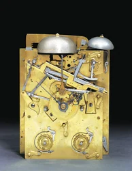 (detalle) de un reloj de soporte montado de Carlos II con repetición de cuartos, no. 166, c.1690-95