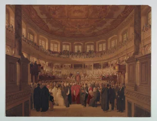 Dibujo, Encaenia en la Sheldonia, 1814