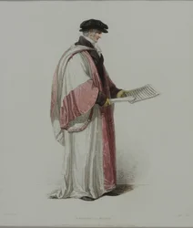 Doctor en música, grabado por J. Agar, publicado en 