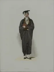 Erudito, grabado por J. Agar, publicado en la 