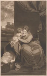 Elizabeth Lady Melbourne con su hijo, el Honorable. Peniston Lamb