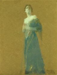 Mujer de azul