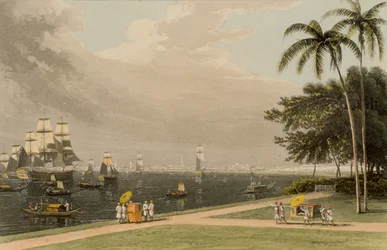 Vista de Calcuta desde Garden Reach, 1810