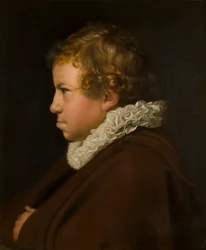 Retrato de un niño que se dice que es Hugo Grotius, c.1616-67 (óleo sobre tabla)
