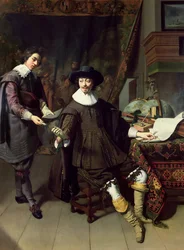 Constantijn Huygens (1596-1687) y su secretario, 1627