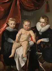 Retrato de grupo de tres hermanos
Retrato de grupo de tres hermanos, llamados Hendrick, Johannes y Simon