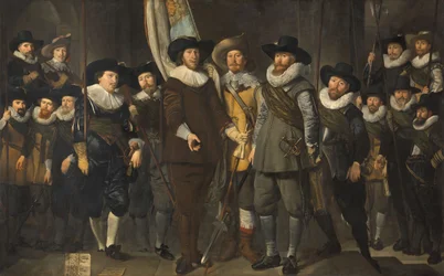 Oficiales y otros guardias civiles del III Distrito de Ámsterdam