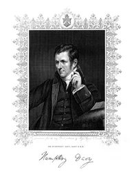 Sir Humphry Davy, químico y físico cornish, siglo XIX